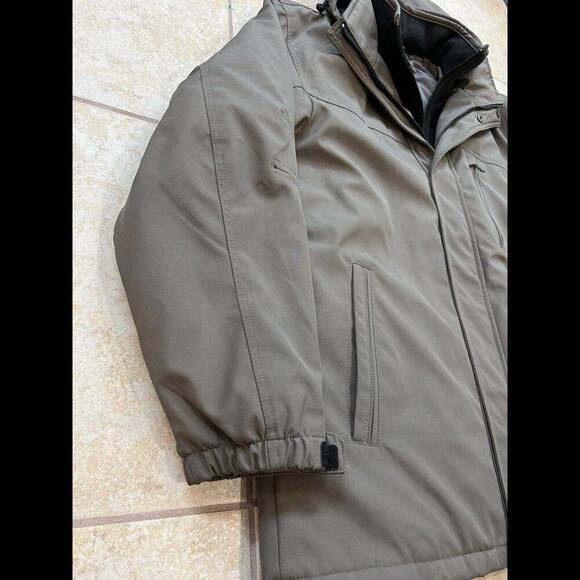 Weatherproof Men's Ultra Tech Removable Fleece Lined Hooded Jacket Large Green - Picture 7 of 15